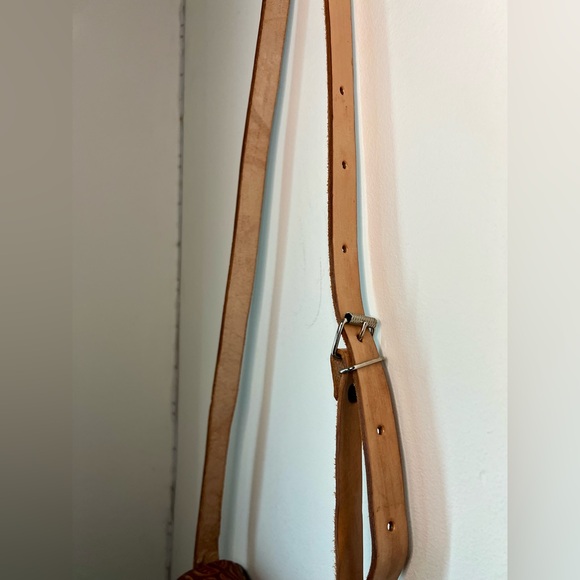 Heart Shaped Floral Tooled Leather Crossbody Bag